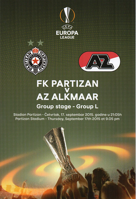 AZ Programma 17-sep-2015 Partizan uit